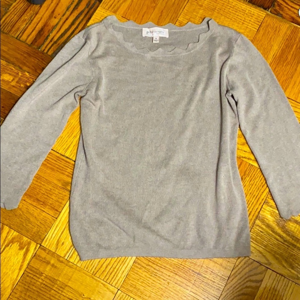 Philosophy brown 3/4 sleeve size: S